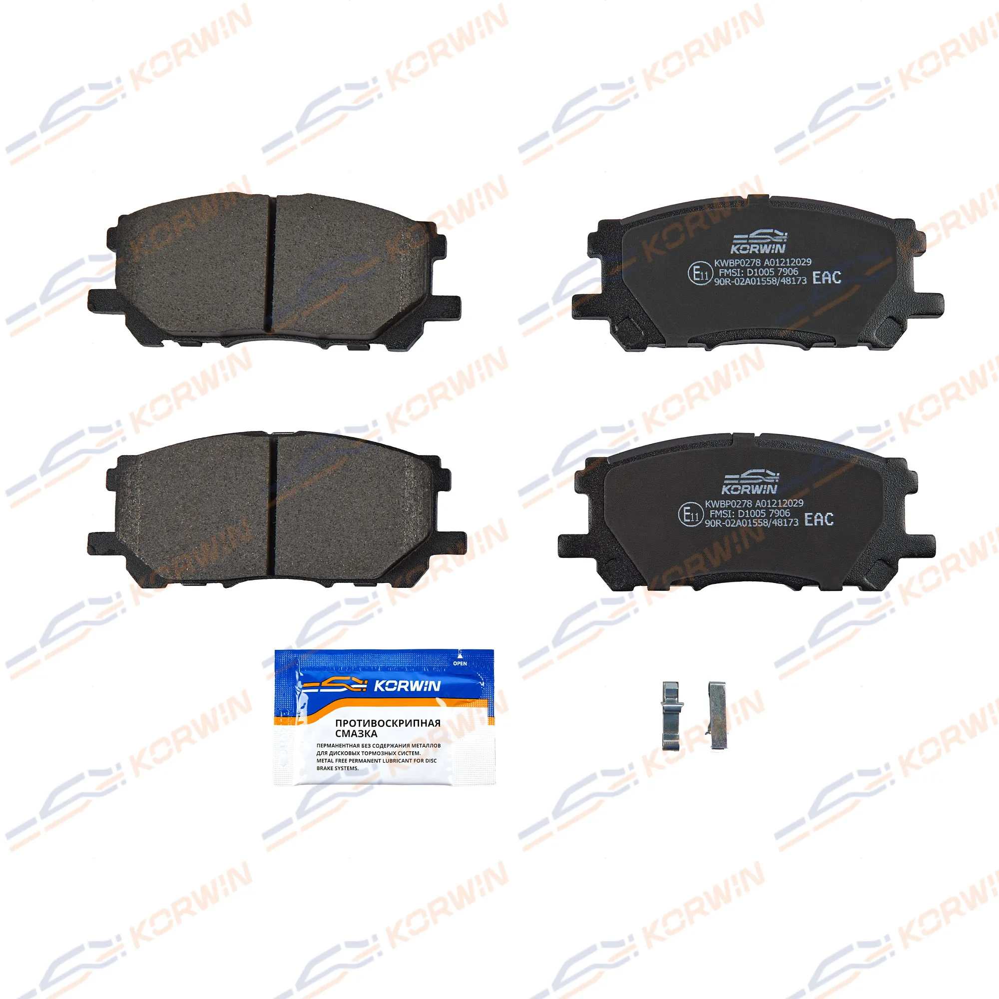 Колодки тормозные перед. Toyota Highlander 00-/Lexus RX (U3_) 03- KORWIN KWBP0278