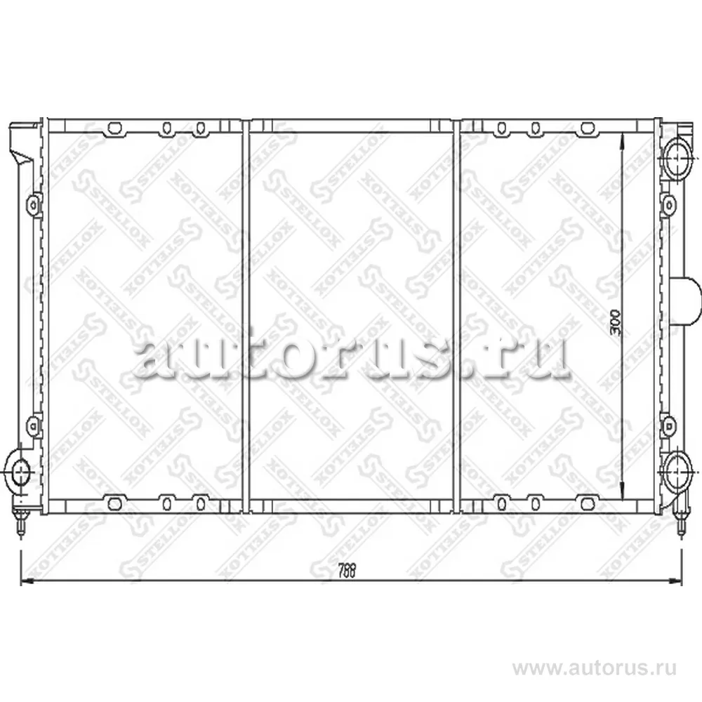 Радиатор системы охлаждения VW Passat 1.6-2.0 88-92 STELLOX 10-25052-SX