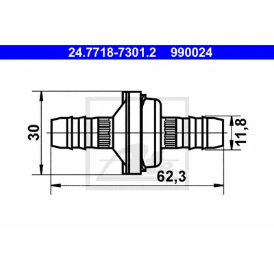 Клапан вакуумного усилителя ATE 24771873012