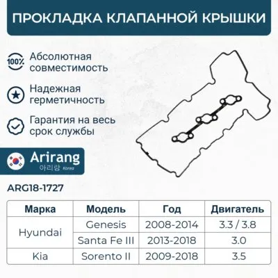 Прокладка клапанной крышки ARIRANG ARG18-1727