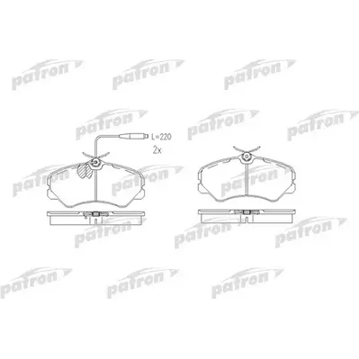 Колодки тормозные дисковые передн ALFA ROMEO: AR 6 автобус 85-89, AR 6 фургон PATRON PBP510