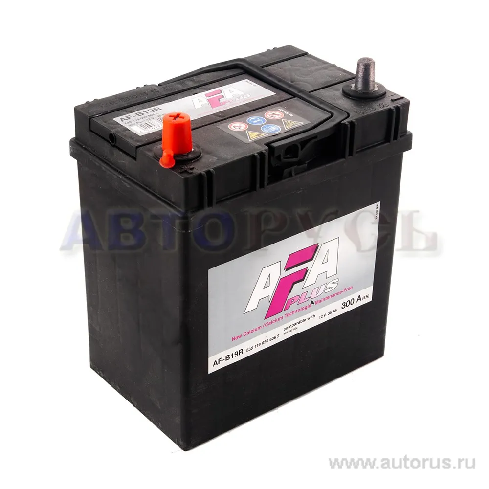 Аккумулятор AFA PLUS 35 А/ч прямая L+ 187x127x227 EN300 А