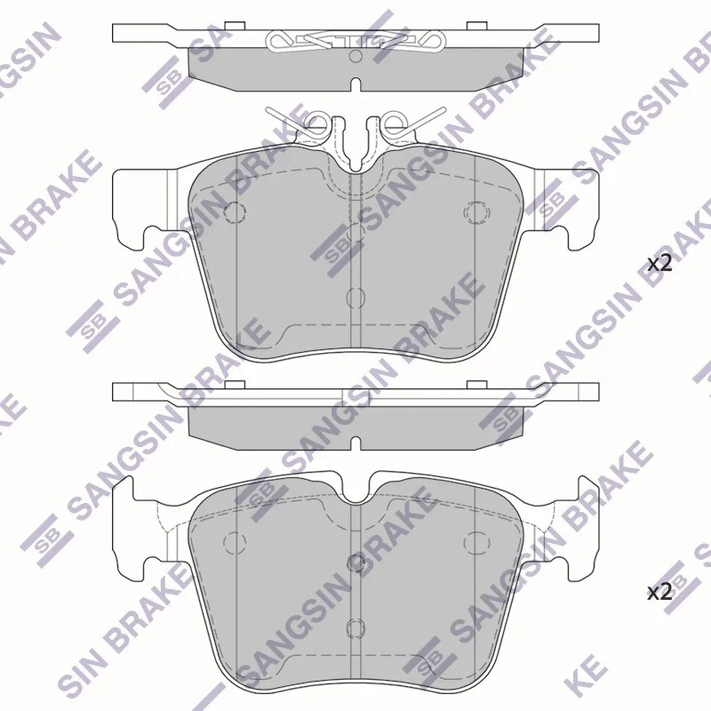 Колодки тормозные MERCEDES W205 14- задние HI-Q SP4002