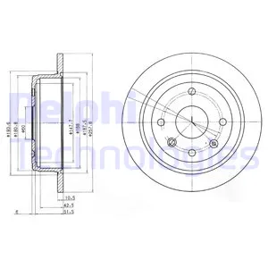 Диск тормозной задний DELPHI BG4091