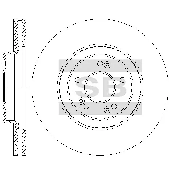 Диск тормозной передний HYUNDAI GENESIS 13-> SANGSIN BRAKE SD1164
