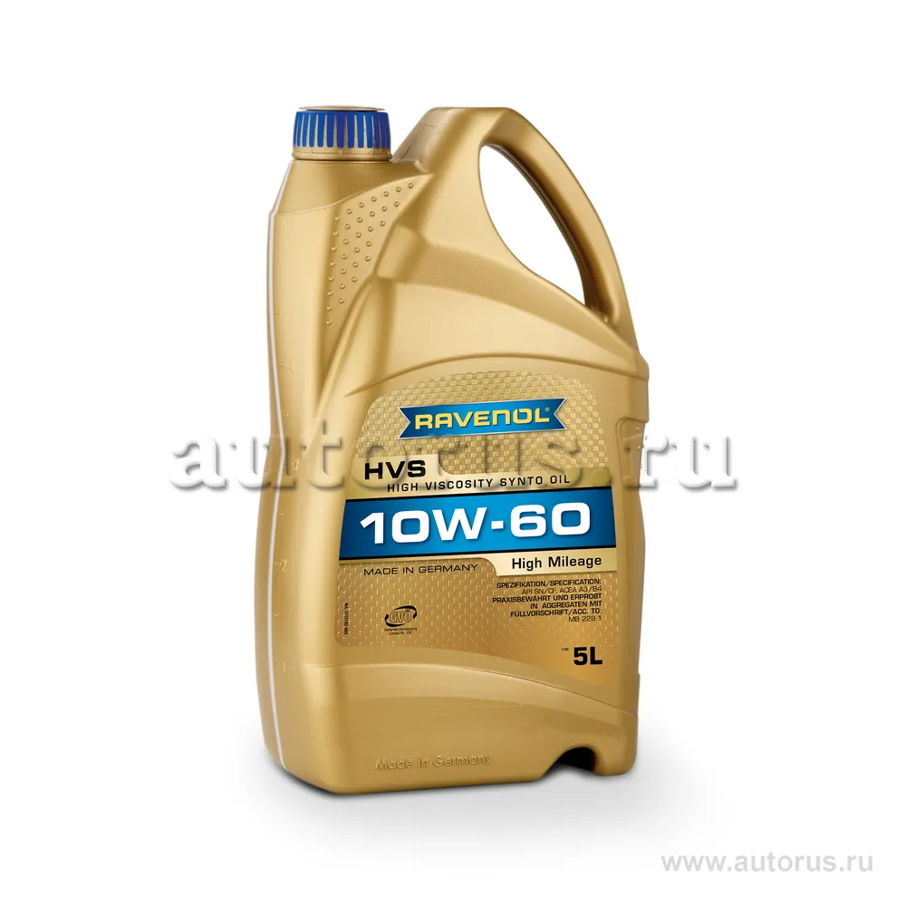 Моторное масло RAVENOL HVS High Viscosity Synto Oil SAE10W-60 (5л) new 1115102-005 (4014835802995)