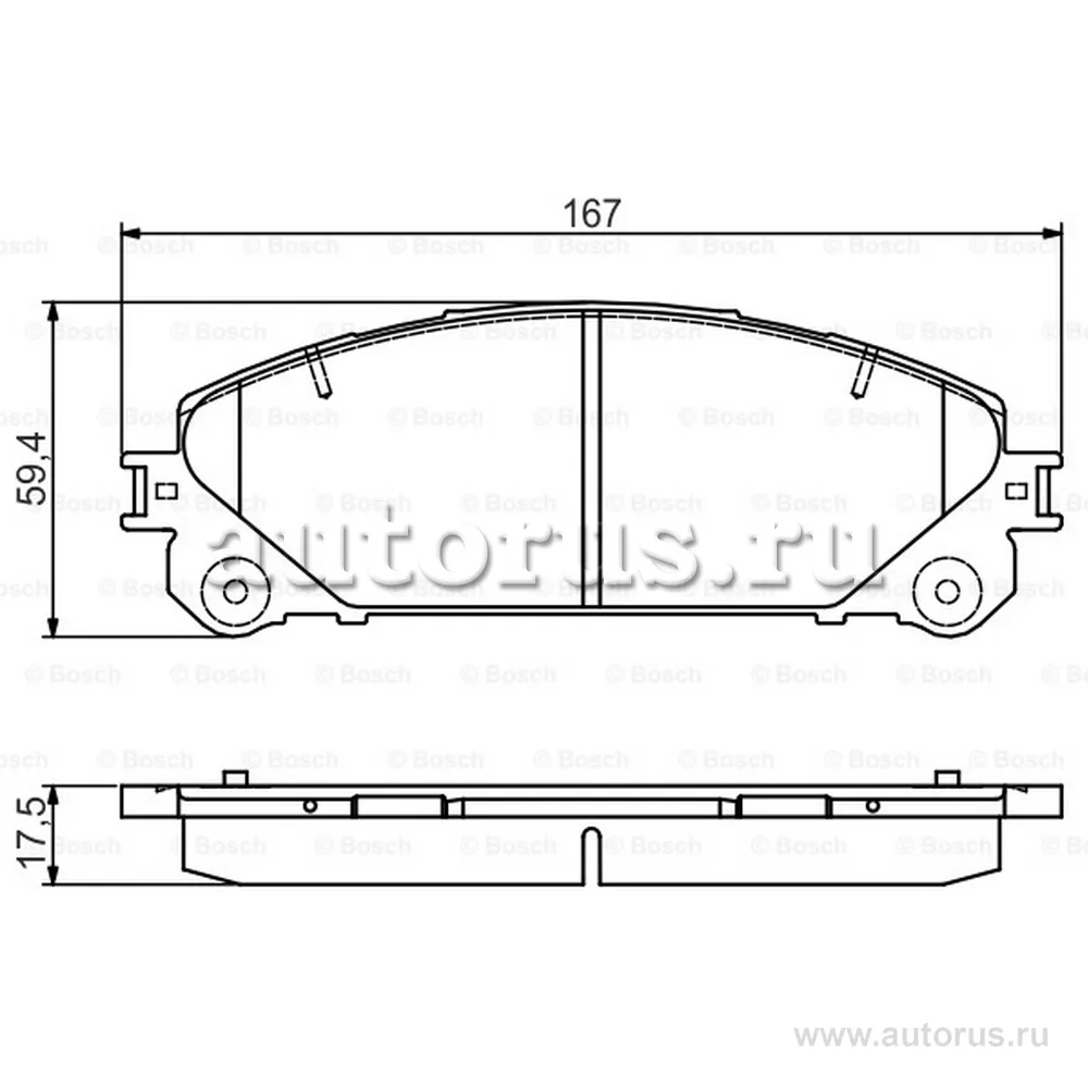 Колодки дисковые передние LEXUS RX NX 3.5 09 BOSCH 0986495169
