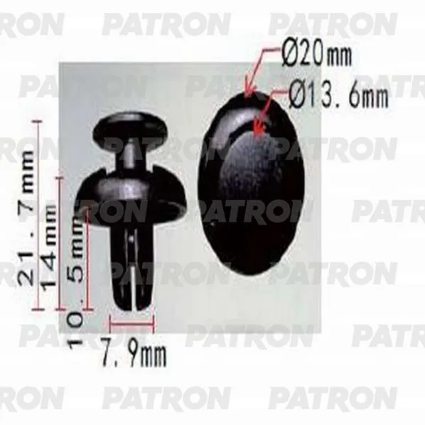 Клипса пластмассовая MERCEDES применяемость: бампер, подкрылок PATRON P371218