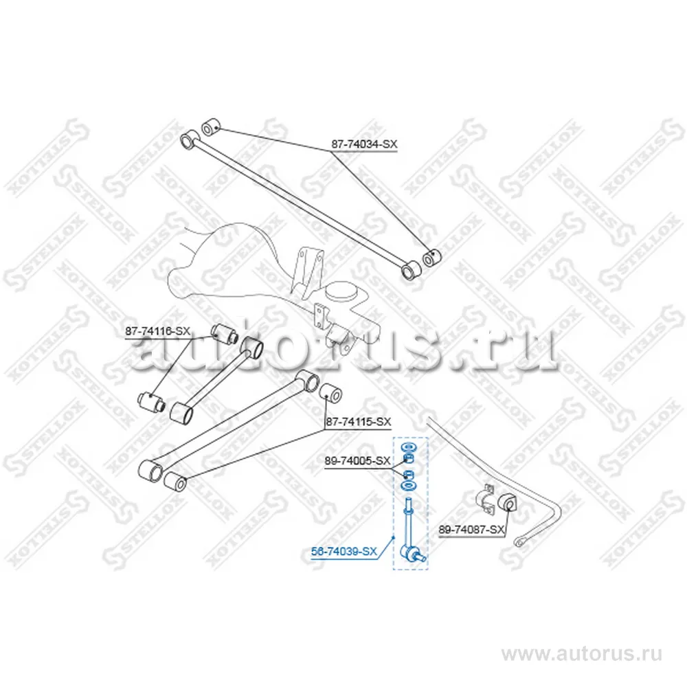 Тяга стаб. зад. Nissan Terrano R50 all STELLOX 5674039_SX