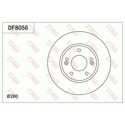 Диск тормозной передний TRW DF8056