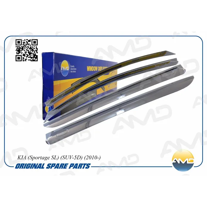 Дефлекторы окон Black (к-т 4шт.) KIA (Sportage SL) (SUV-5D) (2010-) AMD AMD.DK160