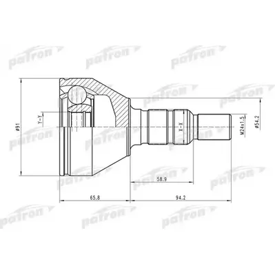 ШРУС наружн к-кт 30x53.8x26 OPEL: Astra H/Vectra C 02-, PATRON PCV1506