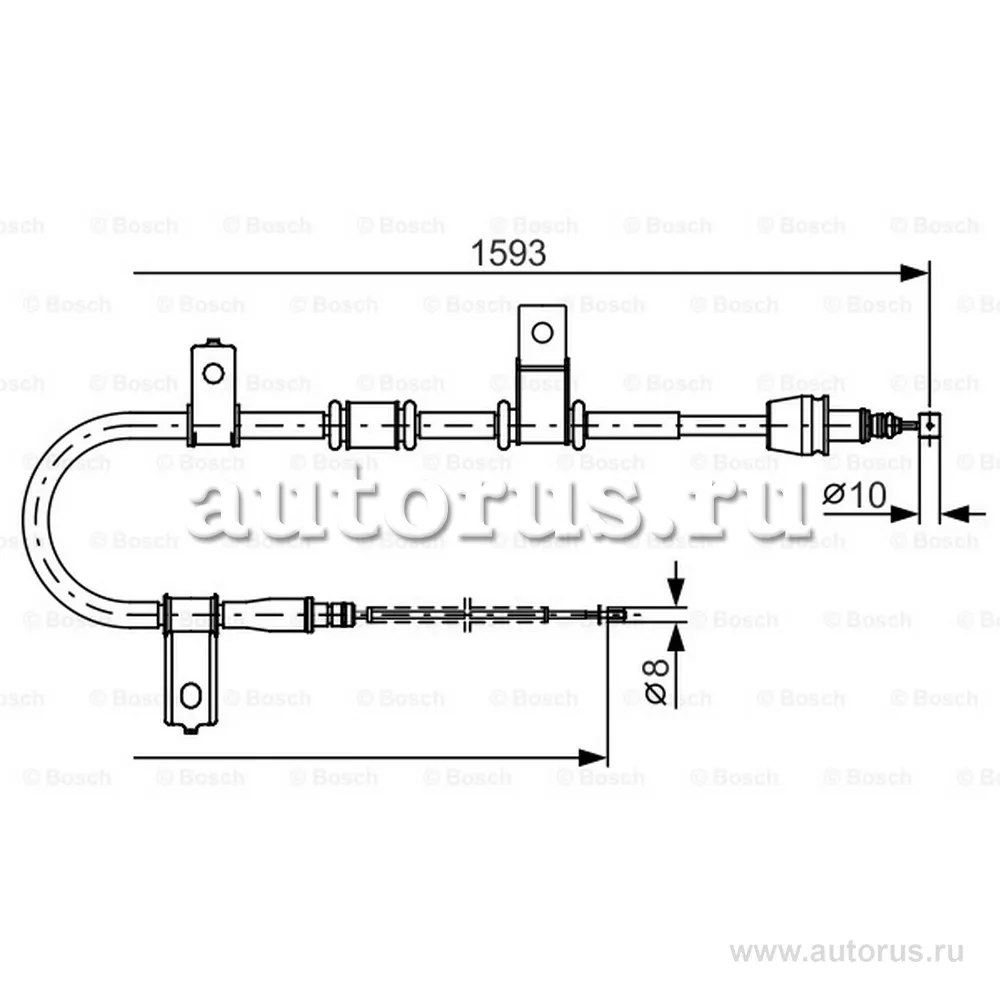 Трос ручника п.L1513 Hyundai Gets all 01 disk BOSCH 1987482224