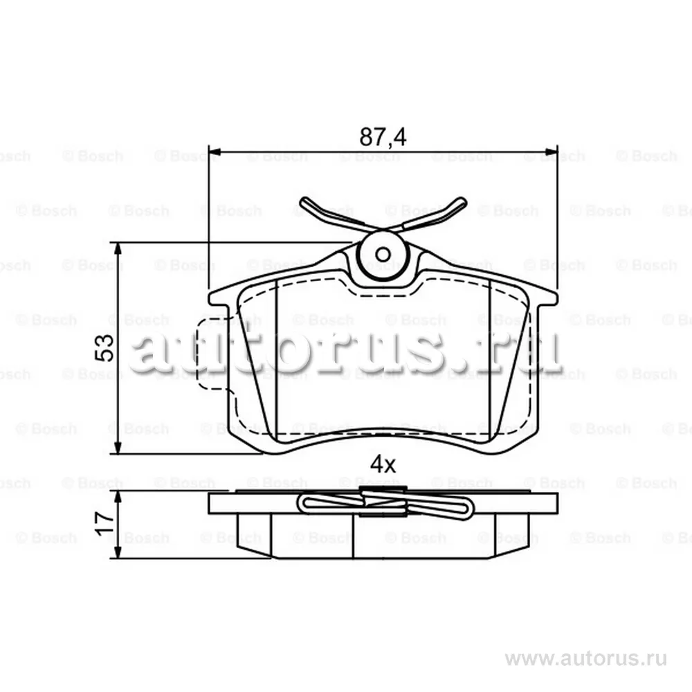 Колодки задние VAG / Renault / Peugeot BOSCH 0 986 495 455