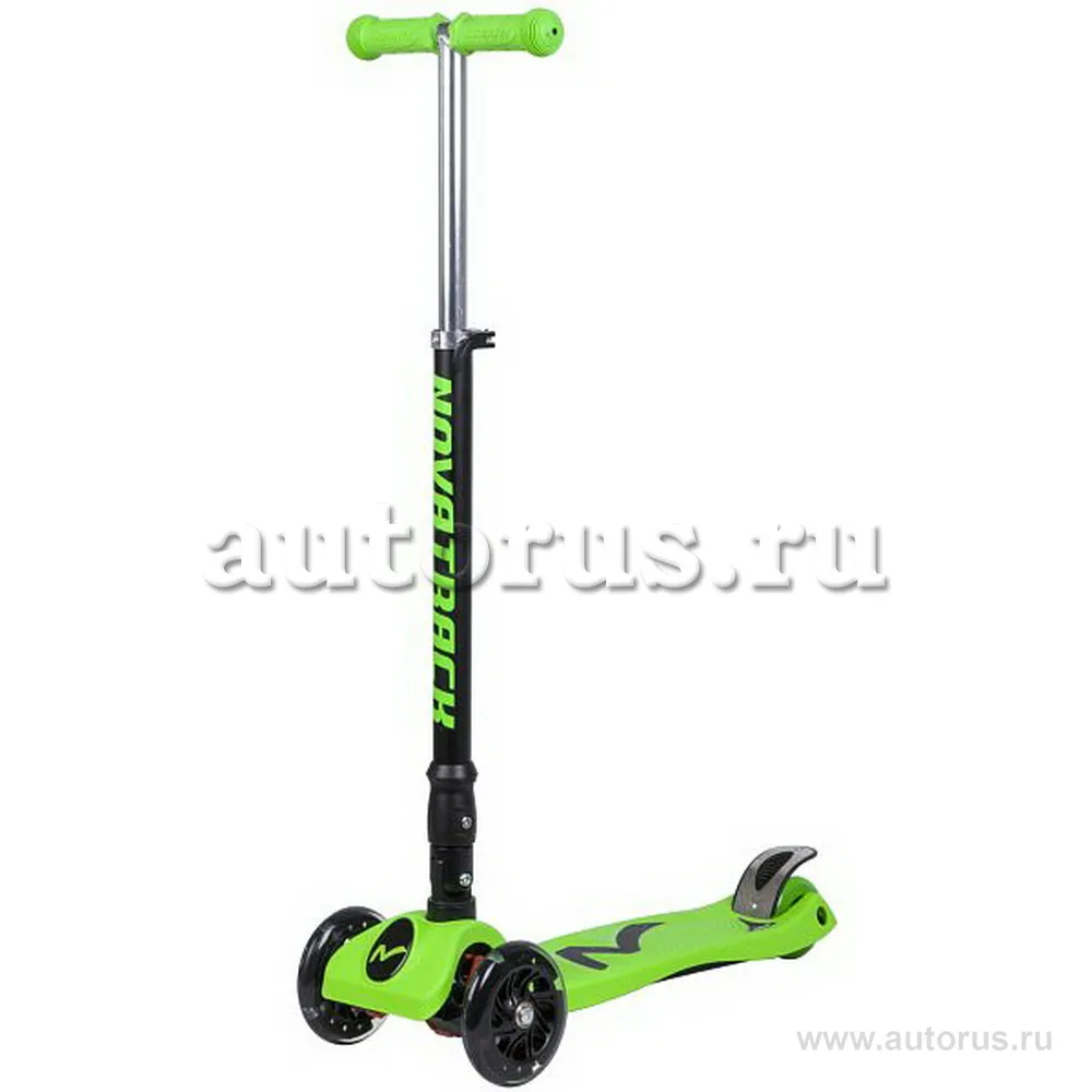 Самокат 3-х колесный Кикборд детский RainBow складной 60 кг зеленый 120F.RAINBOW.GN8