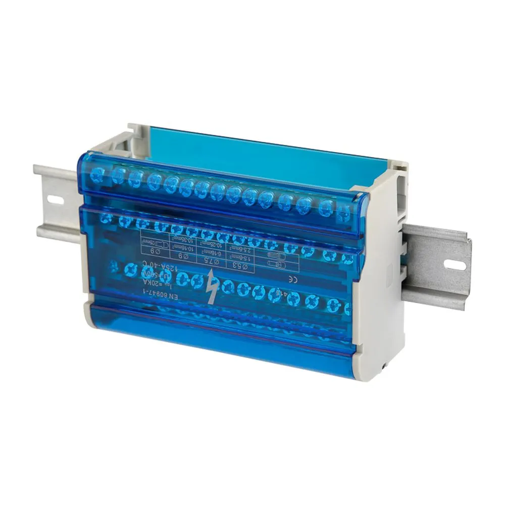 Шина на DIN-рейку в корпусе (кросс-модуль) 4х15 REXANT 11-2304-15