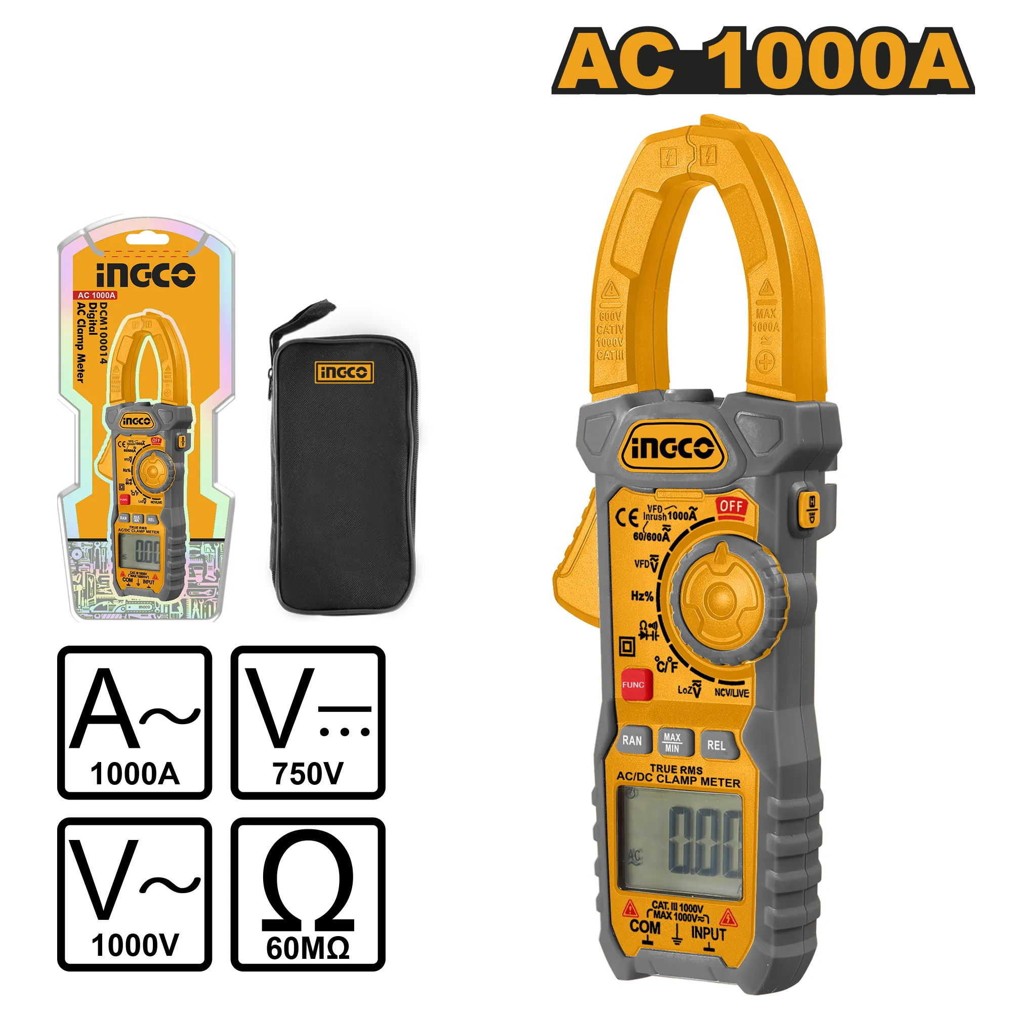 Мультиметр цифровой (5/20) INDUSTRIAL INGCO DCM100014