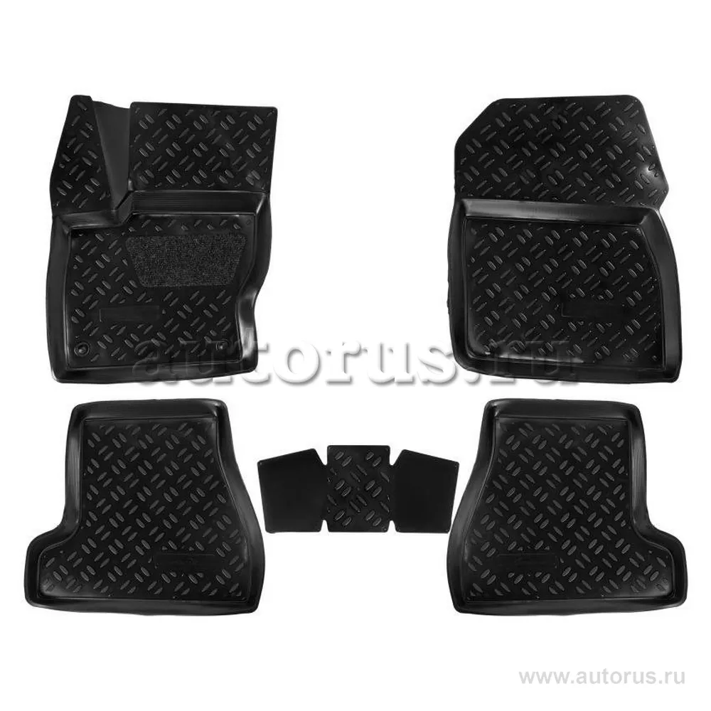 Ковры для Ford Focus III (2011-), 5 шт., выс. борт, 3D с подпятником, ТЭП, черн. AIRLINE ACM-PS-29