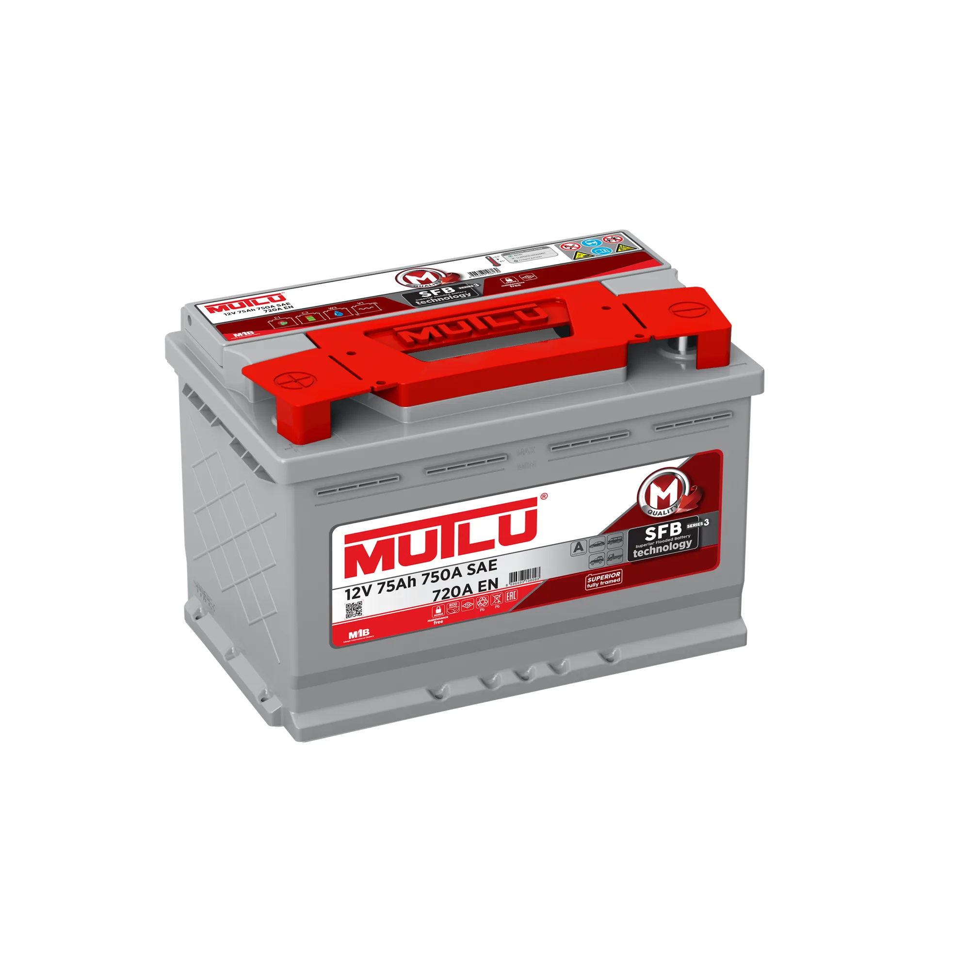 Аккумулятор MUTLU SFB 75 А/ч прямой L+ 278x175x190 L3 EN 720 А