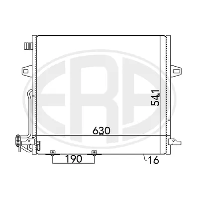 Радиатор кондиционера MB W164 ML/GL 350/CDI 05- ERA 667093