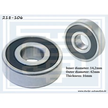 Подшипник опорный HYUNDAI ACCENT II-III / GETZ передний STARKE 218-106
