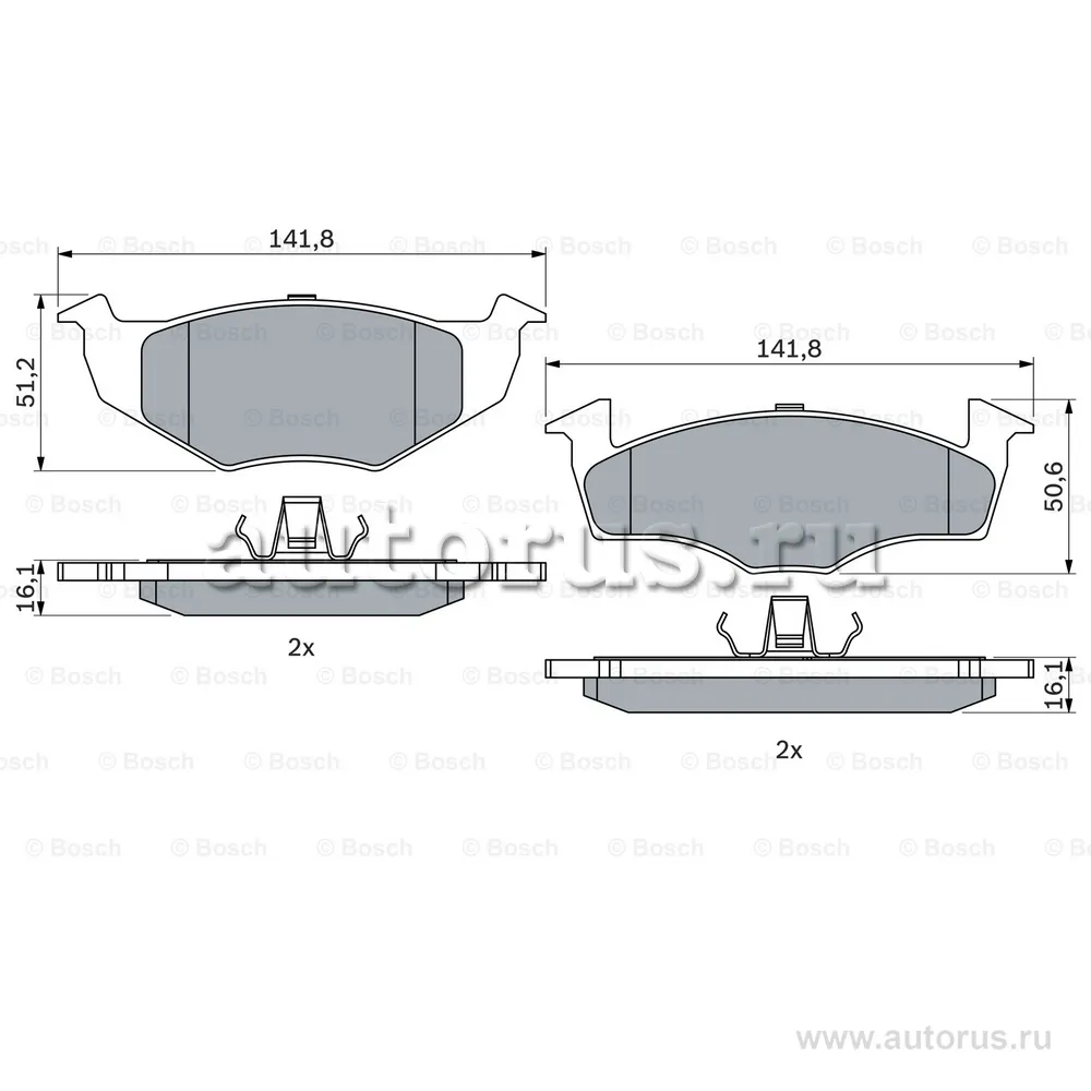 Колодки тормозные передние BOSCH 0 986 494 005