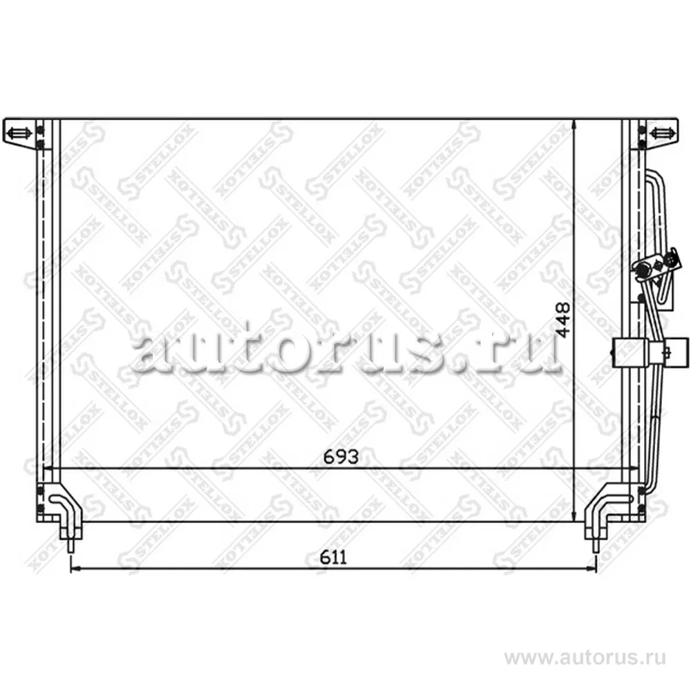 Радиатор конд. Opel Omega all 94 STELLOX 1045048_SX