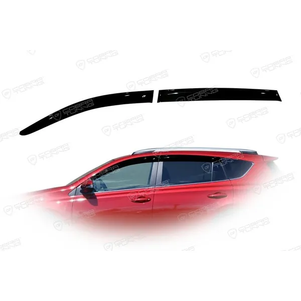 Дефлектора на окна Toyota Rav 4 IV 5d 2013EuroStandard деф.окон Cobra Tuning TE26813