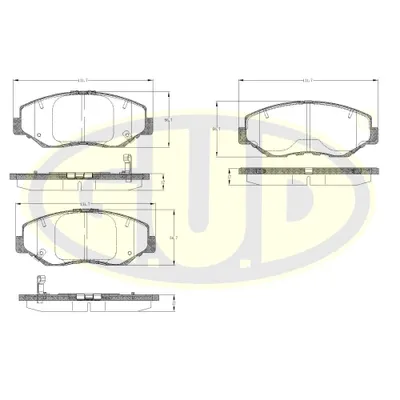 КОЛОДКИ ПЕР HON ACCORD/CR-V II 2.0/2.4/2.2CTDI 02- ECO-LINE G.U.D GBP880178