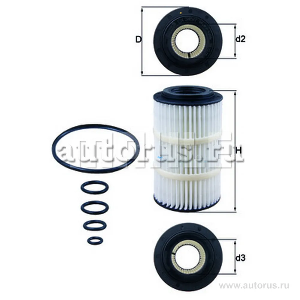 Фильтр масляный KNECHT/MAHLE OX345/7D