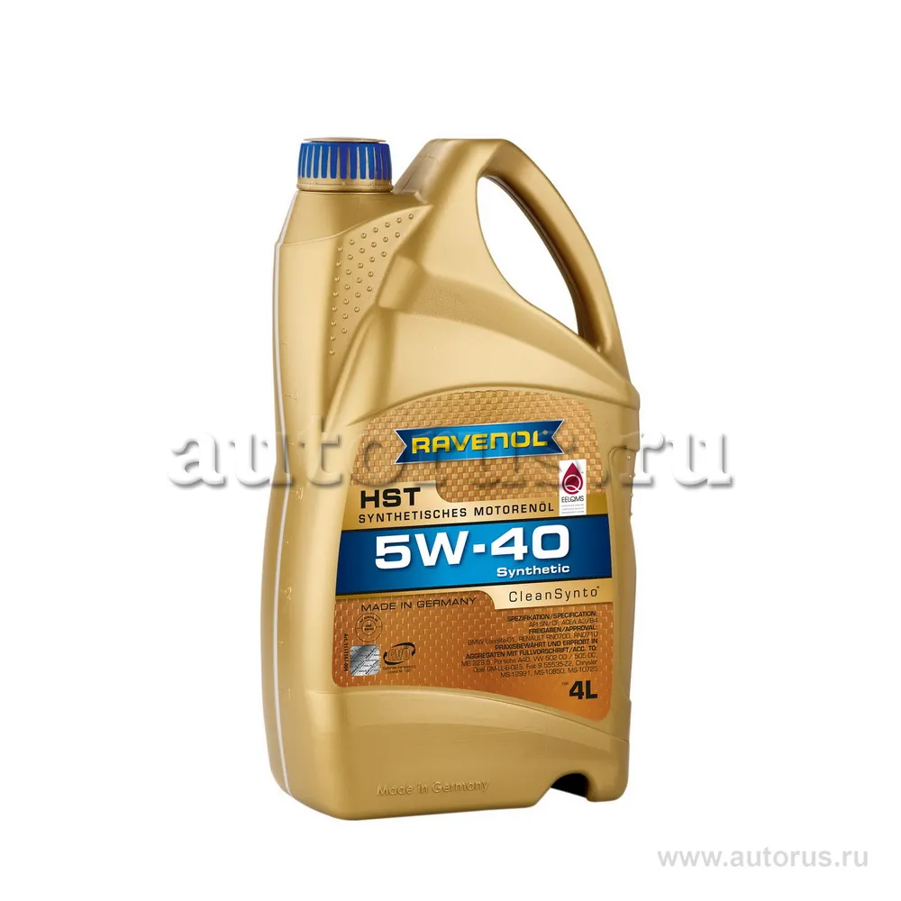 Моторное масло RAVENOL HST SAE 5W-40 (4л) 1111147-004 (4014835856554)