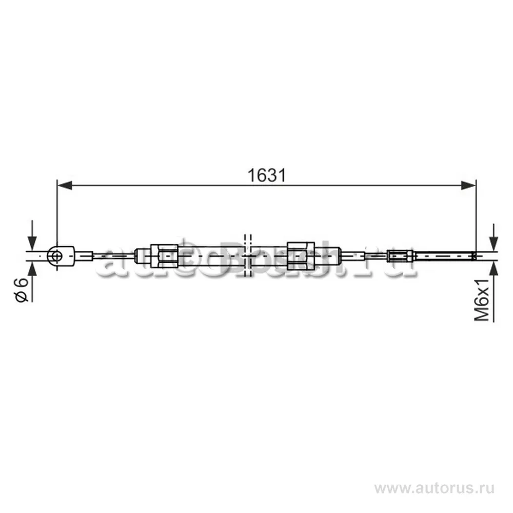 Трос ручника лп е BOSCH 1987477067