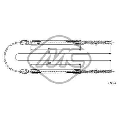 Трос ручника IVE DAILY RUOTE GEMELLARI / DOUBLE WHEELS Metalcaucho 81275