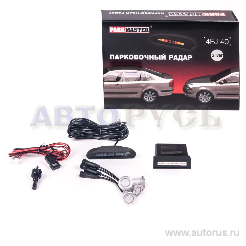Парковочный радар PARKMASTER 4-FJ-40 silver, 4 датчика