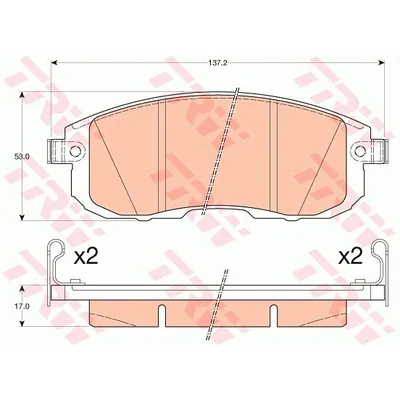 Колодки передние TRW GDB 3616