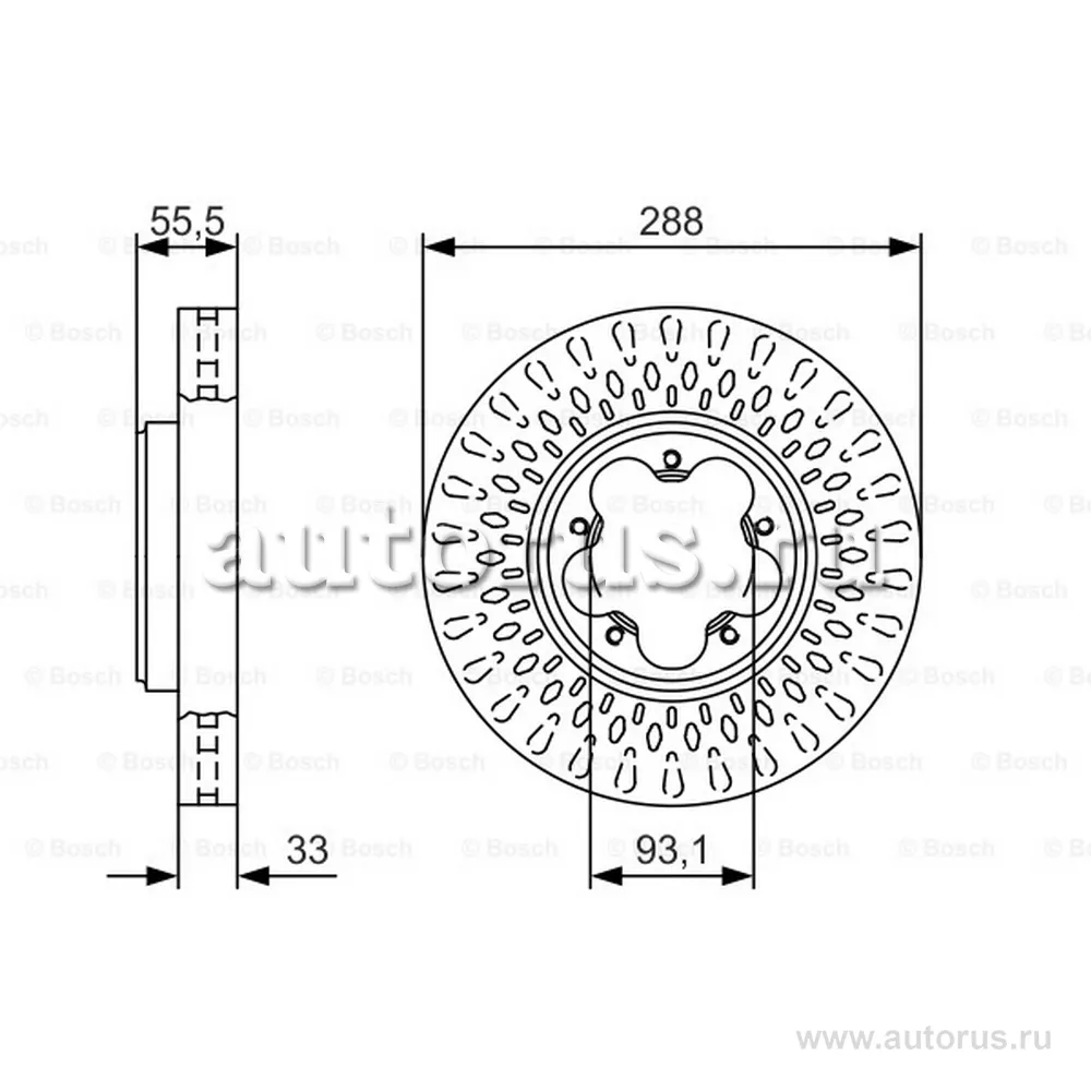 Диск тормозной передний FORD BOSCH 0 986 479 A49