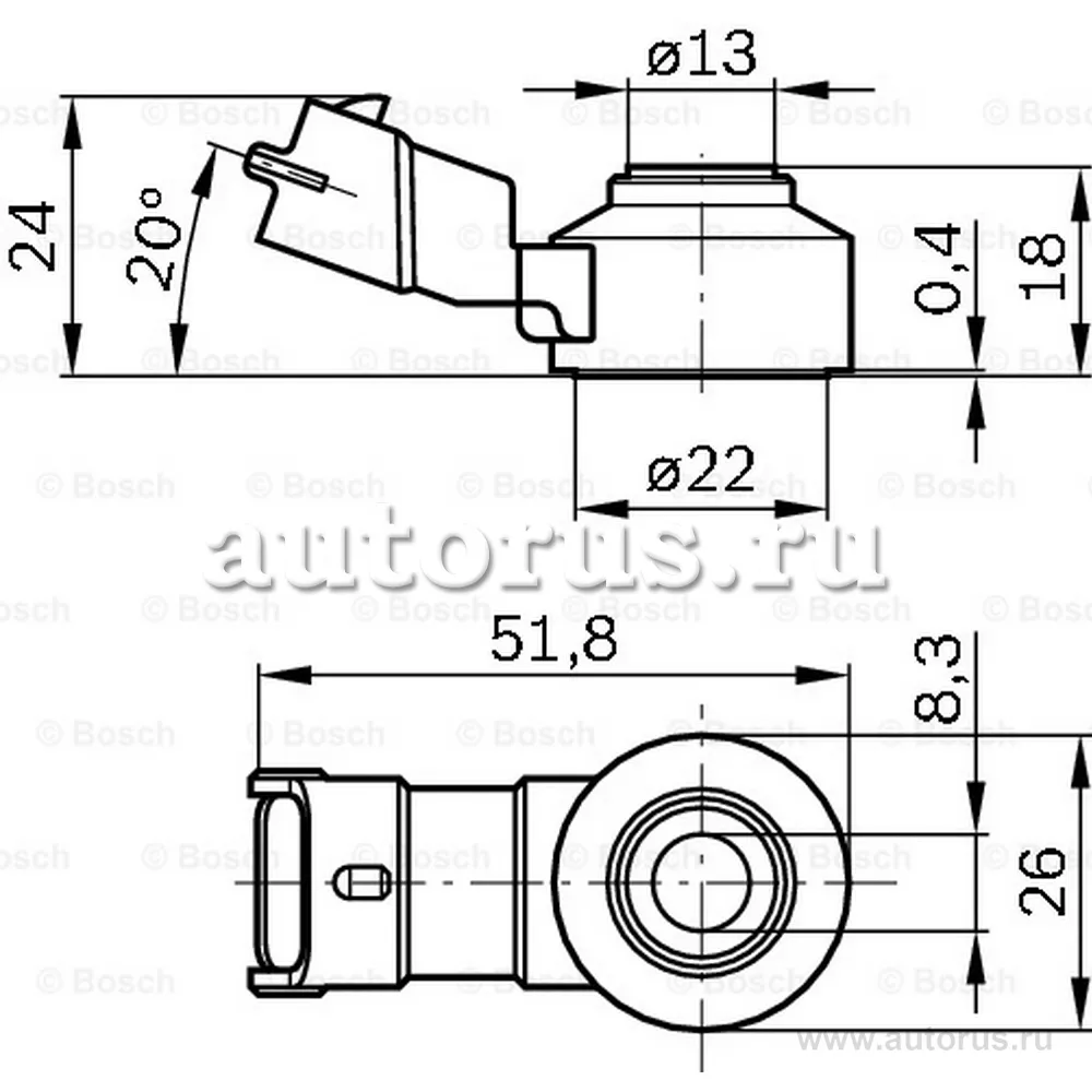Датчик детонации BOSCH 0 261 231 173
