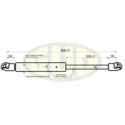 АМОРТИЗАТОР БАГАЖНИКА AUDI A2 (8Z) 02/00- 420N L=500/200MM G.U.D GGS020122