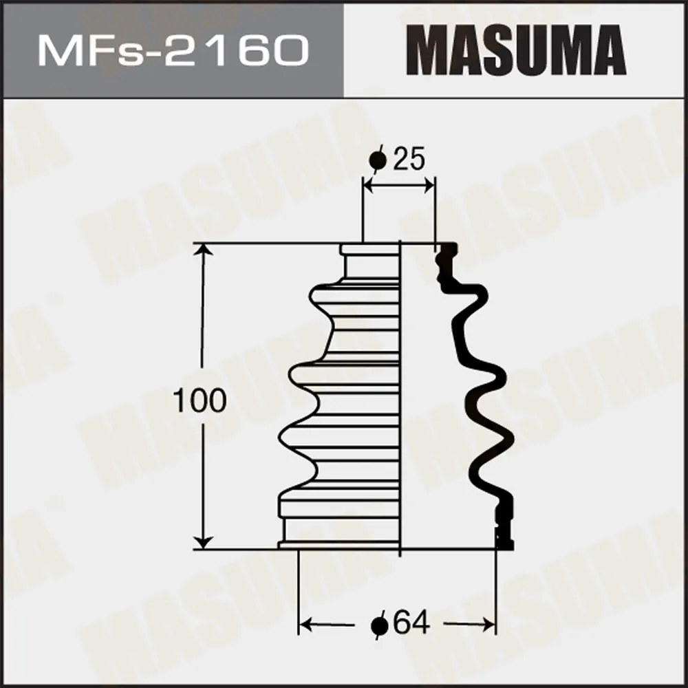 Пыльник ШРУСа зад.cиликон MASUMA MFs-2160