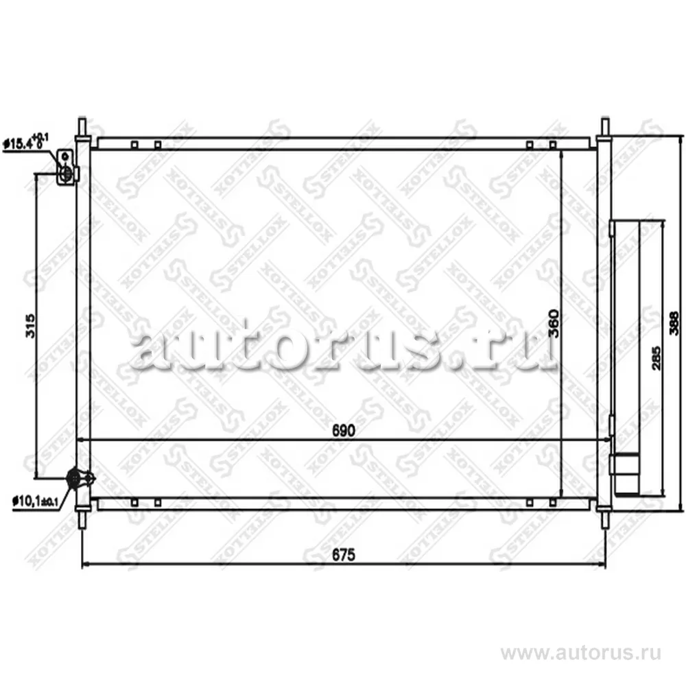 Радиатор кондиционера Honda Accord VIII 2.0/2.4 03> STELLOX 10-45061-SX