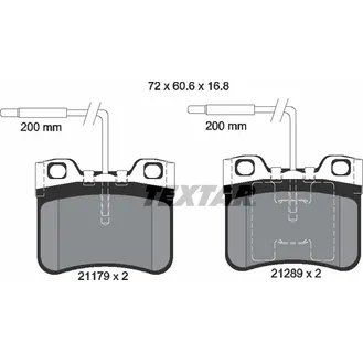 Колодки тормозные CITROEN AX (86-98) передние (4шт.) TEXTAR TEXTAR 2117902