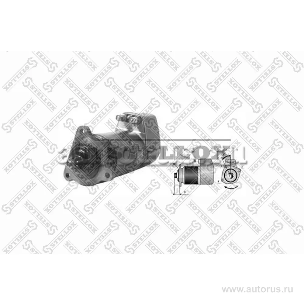 Стартер 24V-5.4KW 9зубьев 105°вправо Omn MAN D2565/2566/MB OM401-403 STELLOX 88-02000-SX