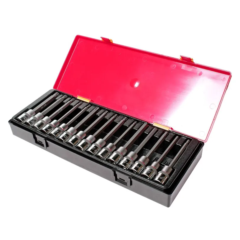 Набор головок торцевых 1/2 TORX, HEX , SPLINE в кейсе 15 предметов JTC-K4152