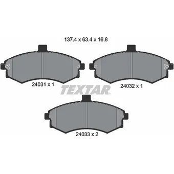Колодки тормозные передние TEXTAR 2403101