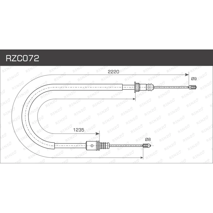 Тросы стояночного тормоза RENZO RZC072