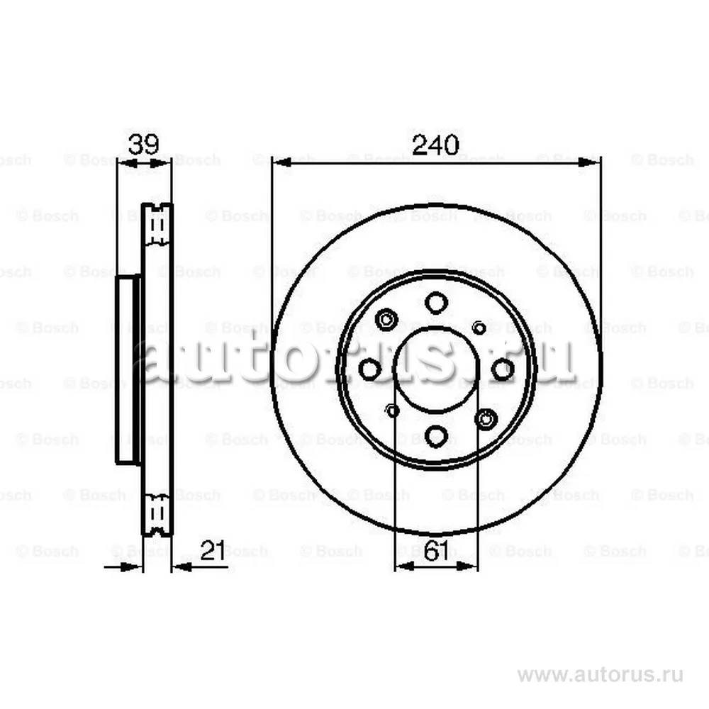 Диск тормозной BOSCH 0986479033