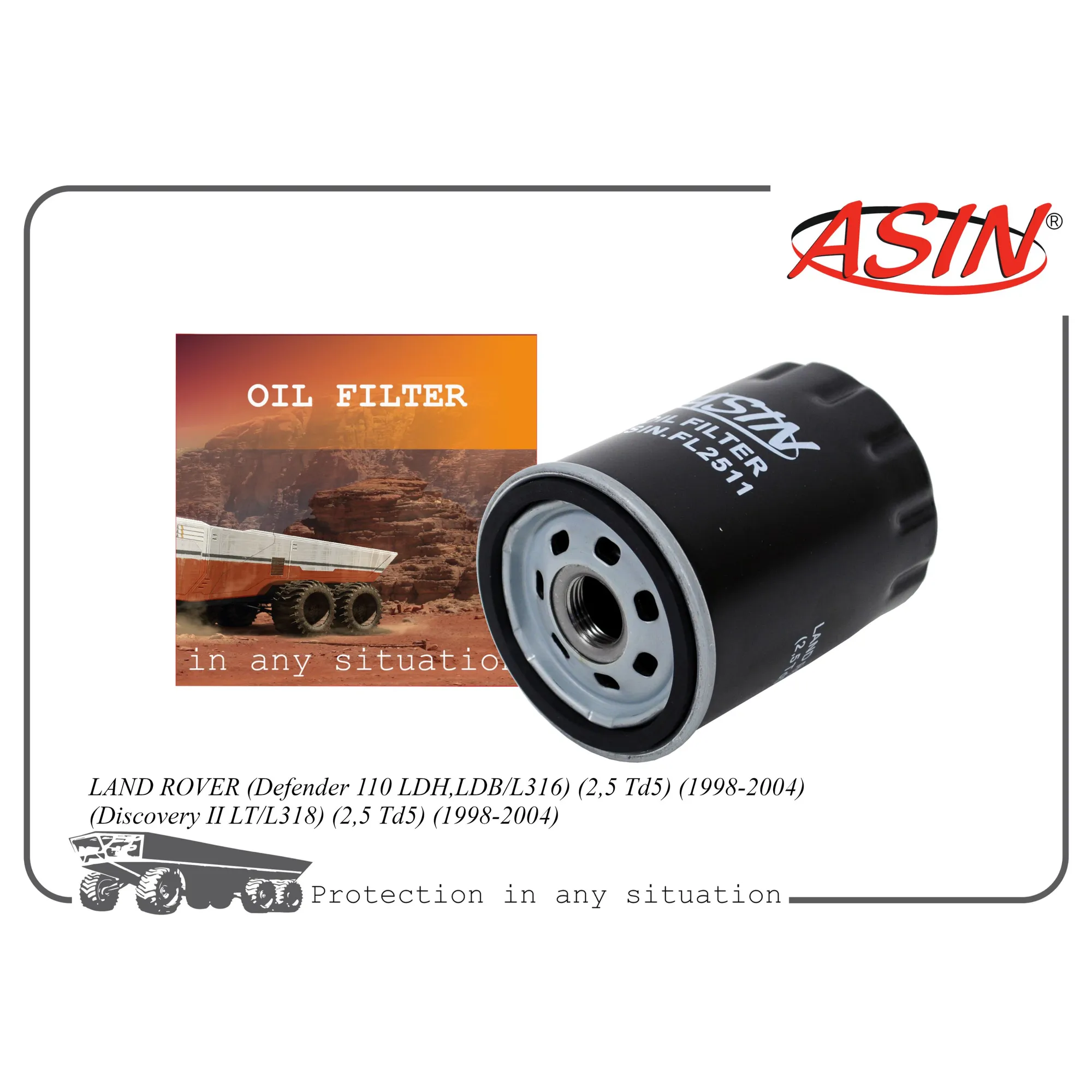 Фильтр масляный LPX100590/ASIN.FL2511 ASIN ASIN ASINFL2511