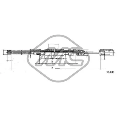Трос ручника 504 CAMIONETTE DX-RH Metalcaucho 82794