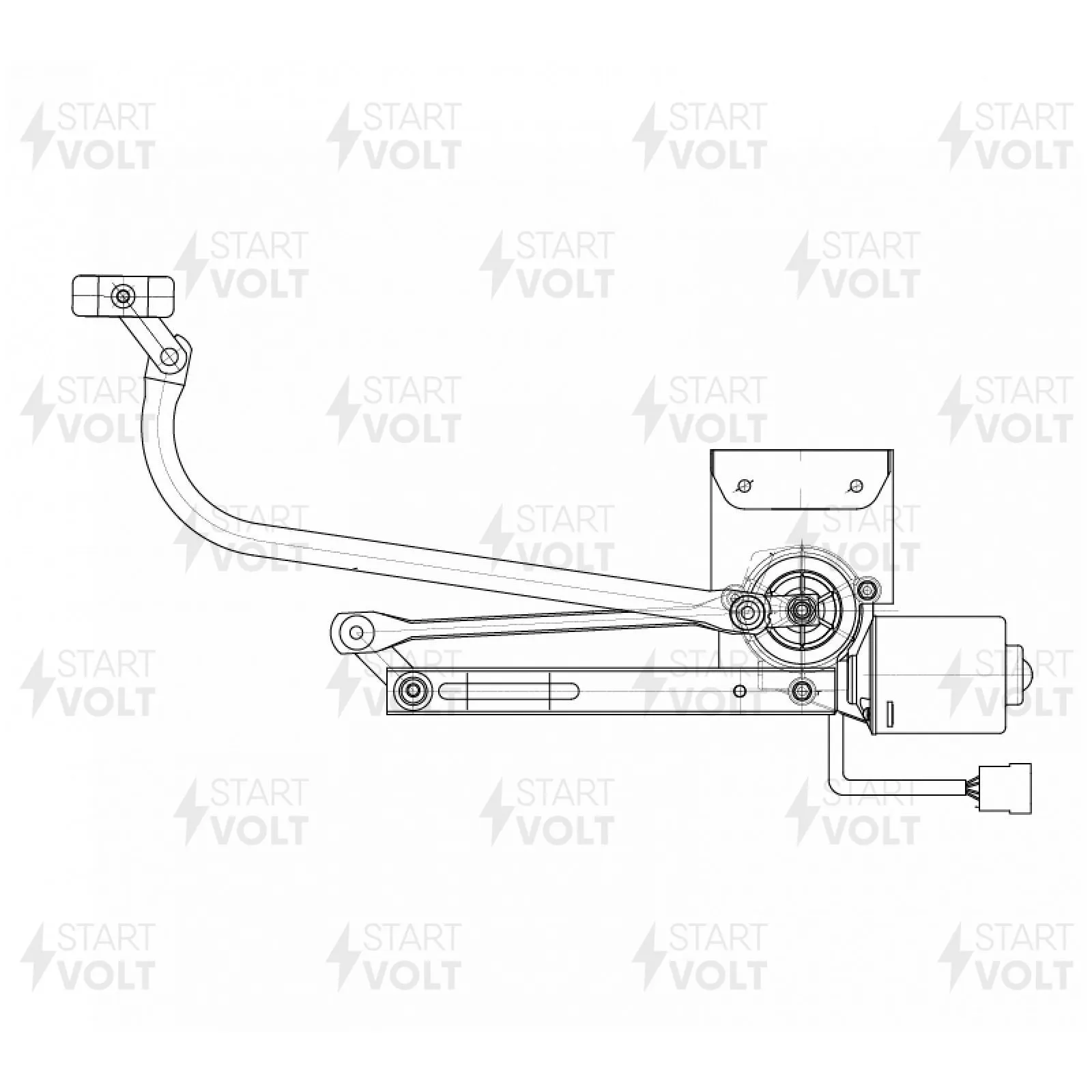 Стеклоочиститель в сборе для а/м ГАЗ ГАЗель 3302/2705/3221 и их модиф. STARTVOLT VWA 05010