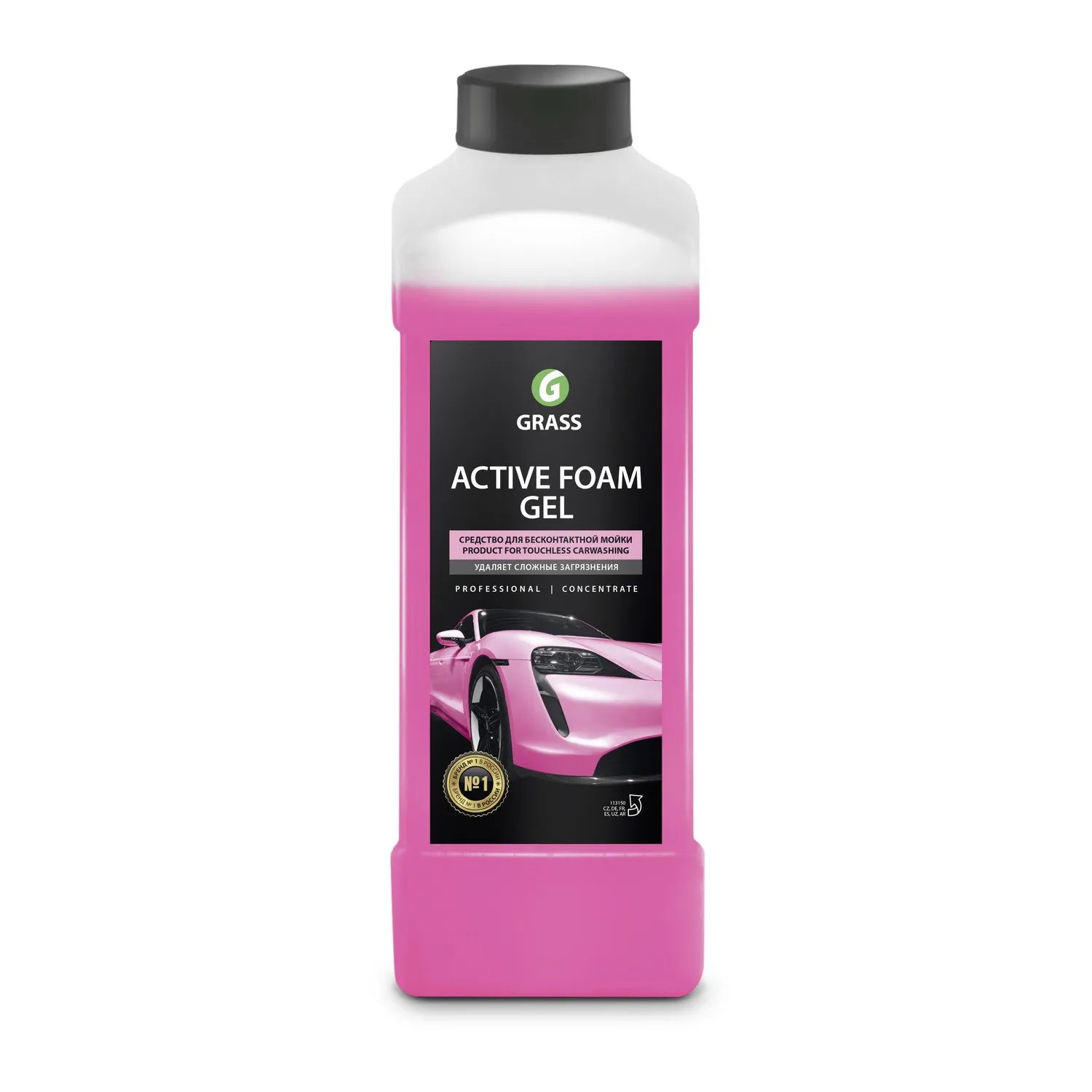 Автошампунь GRASS Active Foam GEL для бесконтактной мойки концентрат 1л 113150